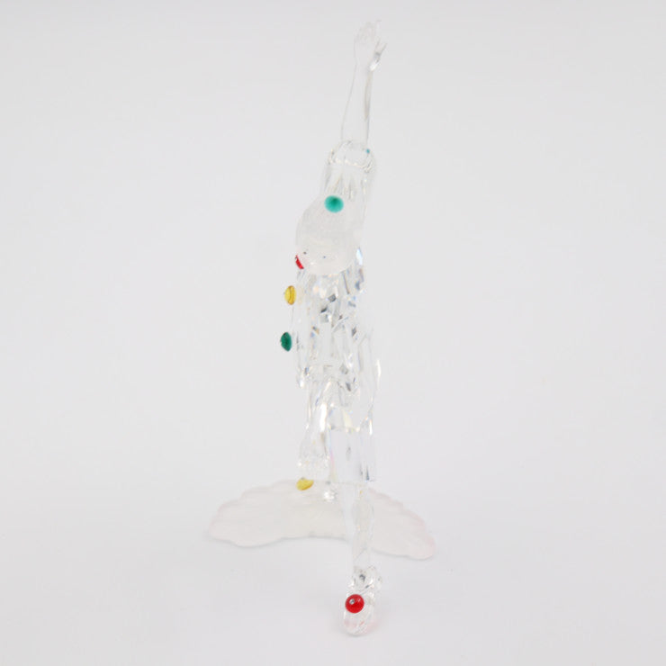 新古未使用展示品 SWAROVSKI スワロフスキー PIERROT ピエロ マスカレード インテリア 230586 クリスタルガラス クリア レッド イエロー グリーン 1999年 SCS会員限定品 オブジェ フィギュリン 置物