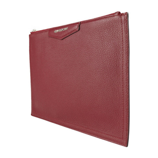 超美品 GIVENCHY ジバンシィ アンティゴナ ポーチ セカンドバッグ BC06822012 653 レザー ボルドー系 クラッチバッグ
