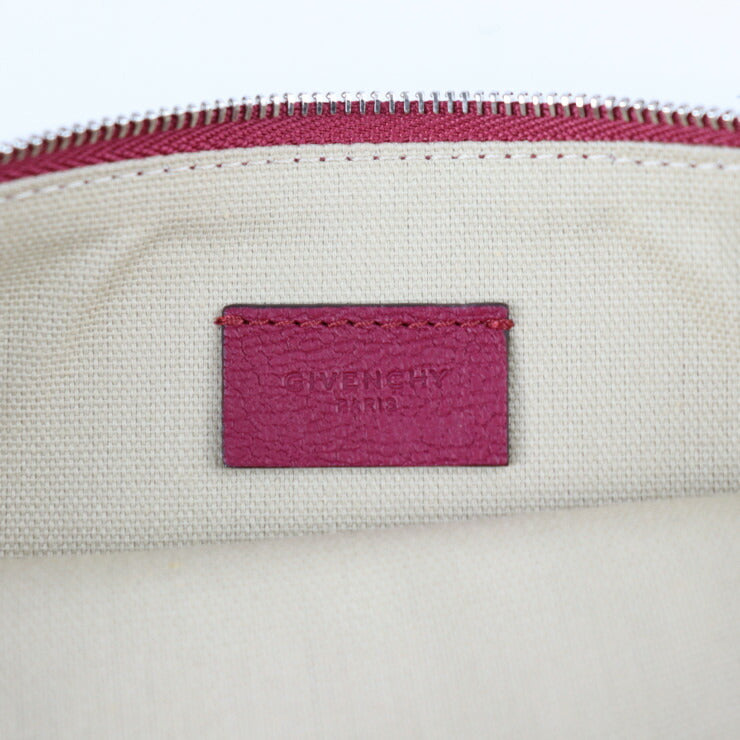 超美品 GIVENCHY ジバンシィ アンティゴナ ポーチ セカンドバッグ BC06822012 653 レザー ボルドー系 クラッチバッグ