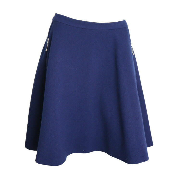 LOUIS VUITTON ルイ ヴィトン フレアスカート スカート RW132A F4SK17WVA ＃36 ウール99% ポリウレタン1％ ブルー系