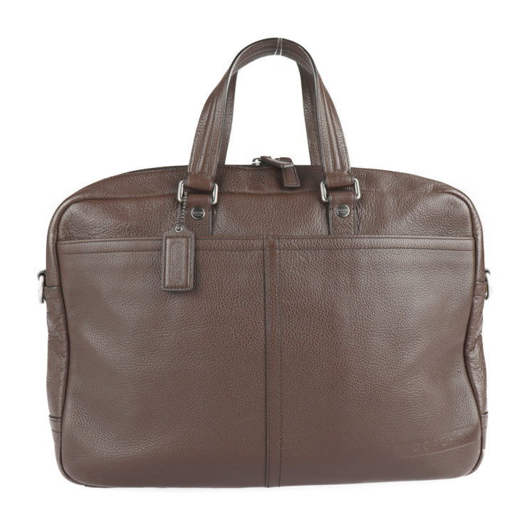 美品 COACH コーチ トランスアトランティック スモール コミューター ビジネスバッグ F70354 レザー ブラウン 2WAY ブリーフケース ハンドバッグ ショルダーバッグ 書類鞄