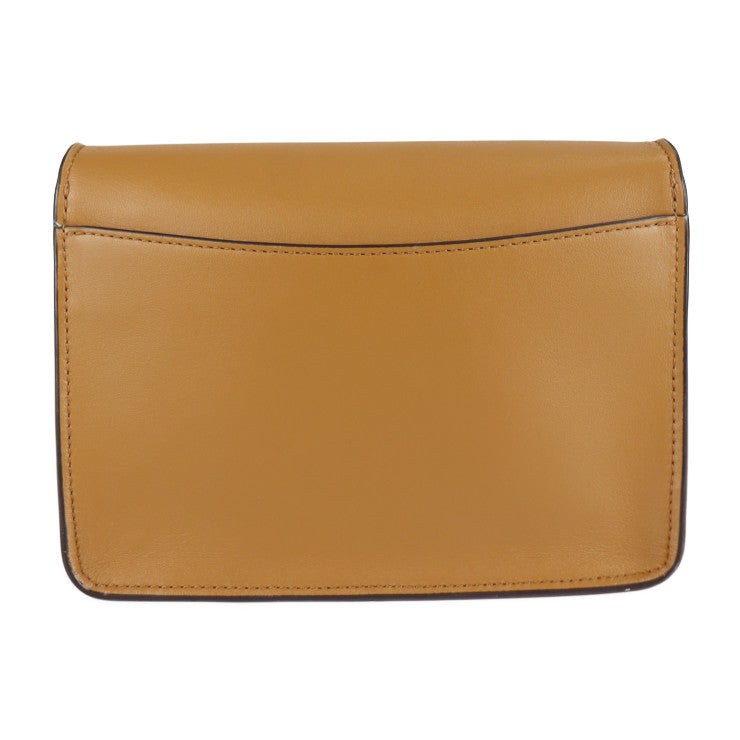 超美品 COACH コーチ バワリー ショルダーバッグ 57714 カーフレザー ライトサドル ブラウン系 ゴールド金具 チェーンショルダーバッグ ターンロック クロスボディバッグ