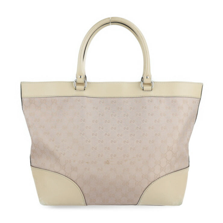 GUCCI グッチ ラブリー トートバッグ 257071 GGキャンバス レザー ピンク系 ベージュ ゴールド金具 ハンドバッグ