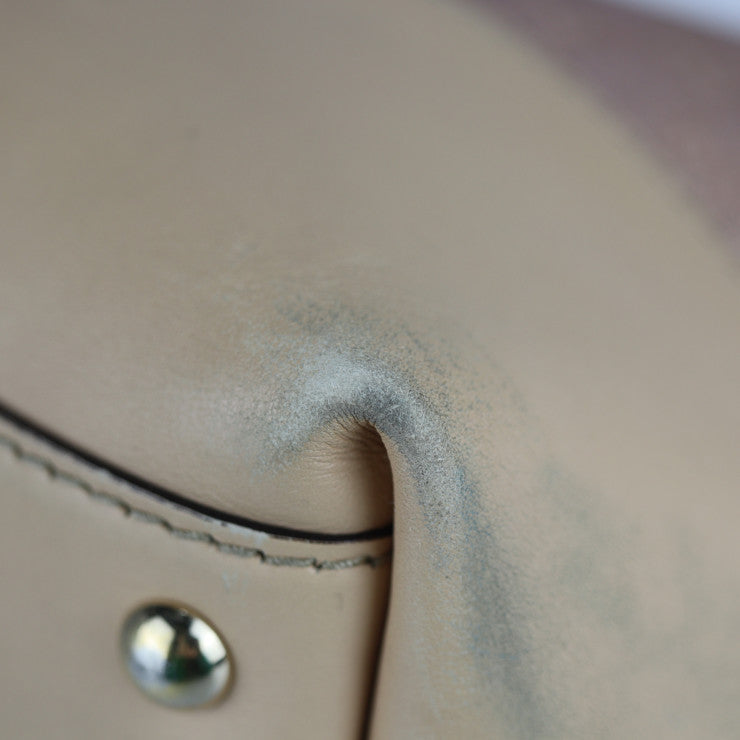 GUCCI グッチ ラブリー トートバッグ 257071 GGキャンバス レザー ピンク系 ベージュ ゴールド金具 ハンドバッグ