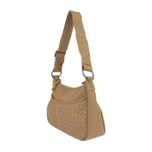 BOTTEGA VENETA ボッテガヴェネタ イントレチャート ショルダーバッグ 135915 PVC ブラウン系 キャメル系 ワンショルダーバッグ ハンドバッグ