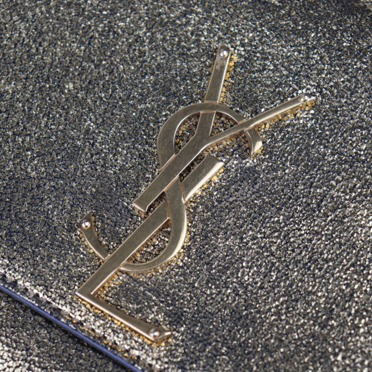 美品 SAINT LAURENT サンローラン ケイト スモール・チェーンショルダー ショルダーバッグ 469390 レザー ゴールド ブラック YSL ロゴ