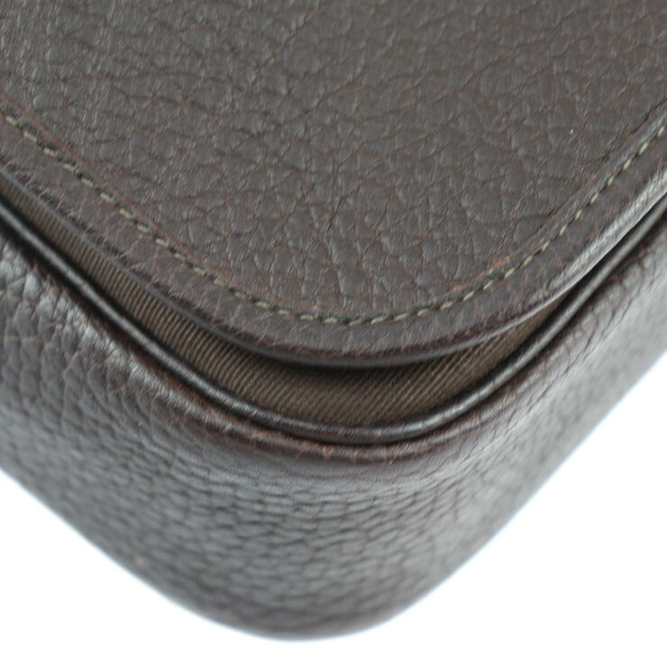 美品 HERMES エルメス ヴィクトリア メッセンジャー ショルダーバッグ - トワルオフィシエ トリヨンクレマンス ブラウン シルバー金具 2WAY ビジネスバッグ □H刻印