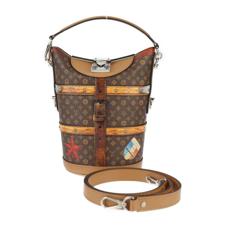 超美品 LOUIS VUITTON ルイ ヴィトン ダッフルバッグ モノグラム ハンドバッグ M52276 トランスフォームド・モノグラム ブラウン シルバー金具 2WAY ショルダーバッグ