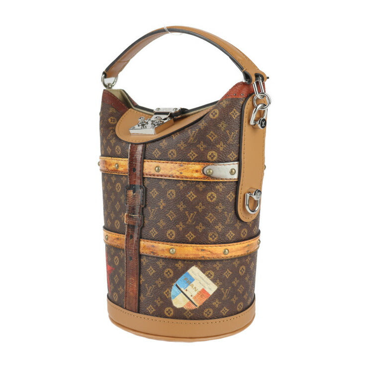超美品 LOUIS VUITTON ルイ ヴィトン ダッフルバッグ モノグラム ハンドバッグ M52276 トランスフォームド・モノグラム ブラウン シルバー金具 2WAY ショルダーバッグ