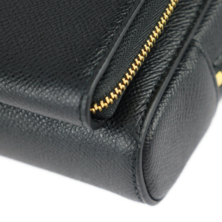 新古未使用展示品 Christian Dior クリスチャンディオール カロ ダブルポーチ ショルダーバッグ S7431UBAE レザー ブラック ゴールド金具 2WAY セカンドバッグ クラッチバッグ