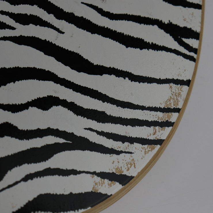 YVES SAINT LAURENT イヴ サンローラン スケートボード その他雑貨 - ウッド ホワイト ブラック シルバー金具 スケボー ゼブラ柄 インテリア