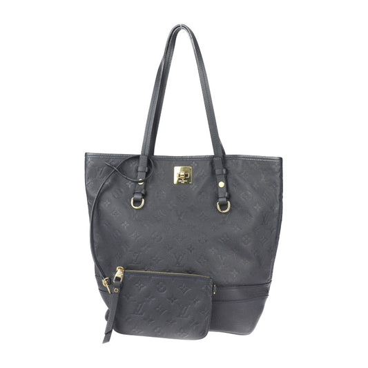 美品 LOUIS VUITTON ルイ ヴィトン シタディンPM モノグラムアンプラント トートバッグ M40517 レザー ブラック ゴールド金具 ショルダーバッグ ビトン