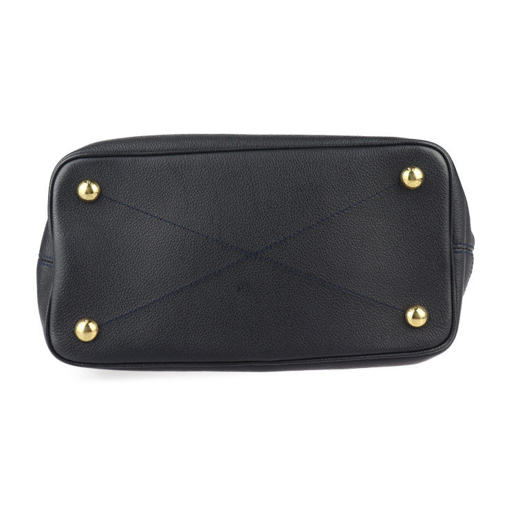 美品 LOUIS VUITTON ルイ ヴィトン シタディンPM モノグラムアンプラント トートバッグ M40517 レザー ブラック ゴールド金具 ショルダーバッグ ビトン