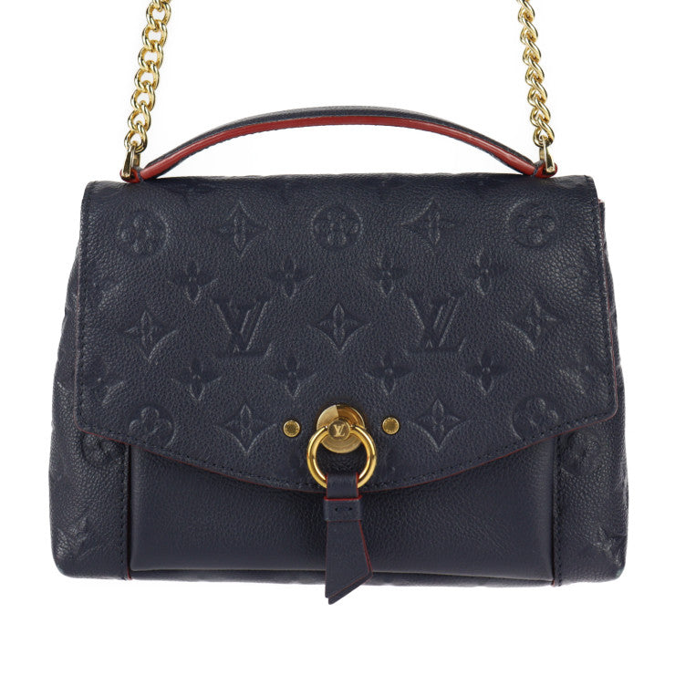 LOUIS VUITTON ルイ ヴィトン ブランシュBB モノグラムアンプラント ハンドバッグ M43781 レザー マリーヌルージュ ゴールド金具 2WAY ショルダーバッグ ビトン