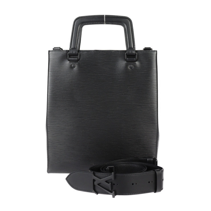 美品 LOUIS VUITTON ルイ ヴィトン サックプラ・フォールド ショルダーバッグ エピ ハンドバッグ M58497 レザー ブラック 2WAY トートバッグ ビトン