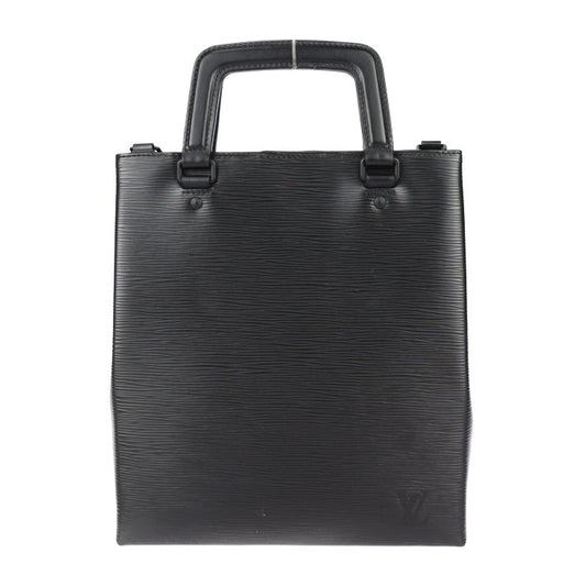 美品 LOUIS VUITTON ルイ ヴィトン サックプラ・フォールド ショルダーバッグ エピ ハンドバッグ M58497 レザー ブラック 2WAY トートバッグ ビトン