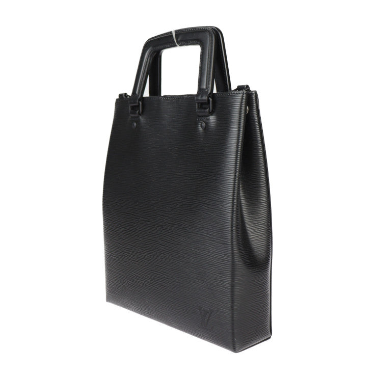 美品 LOUIS VUITTON ルイ ヴィトン サックプラ・フォールド ショルダーバッグ エピ ハンドバッグ M58497 レザー ブラック 2WAY トートバッグ ビトン