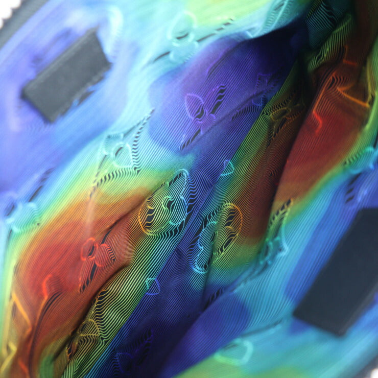 超美品 LOUIS VUITTON ルイ ヴィトン ポシェット リバーシブル ヴァージル アブロー「Louis Vuitton 2054」 セカンドバッグ M68777 ナイロン レザー ブラック×ホワイト マルチカラー クラッチバッグ ポーチ モノグラム柄 ビトン