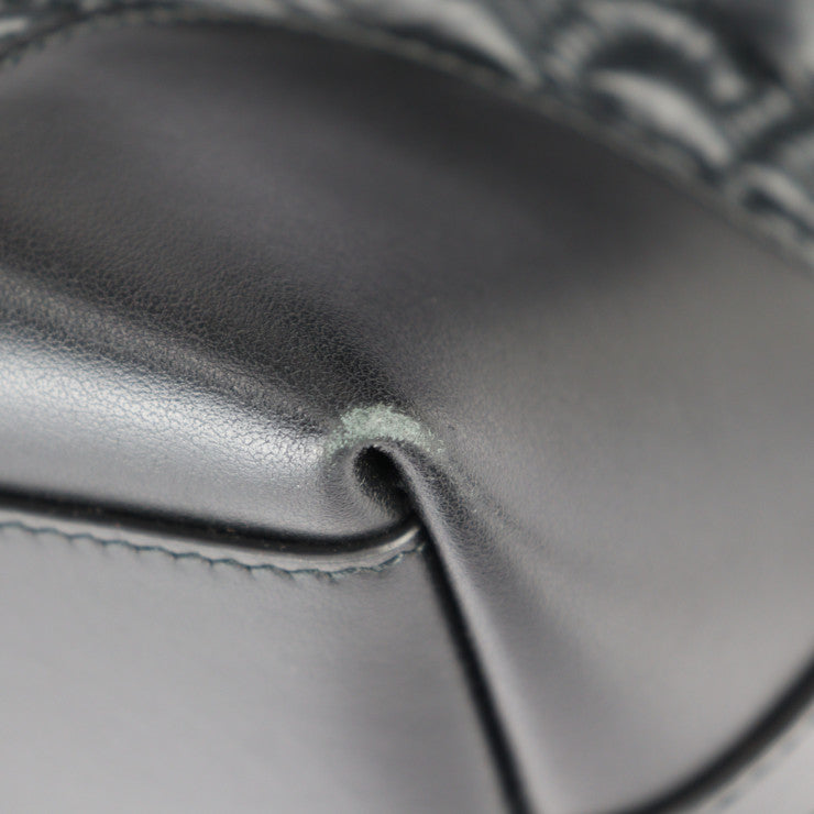 美品 GUCCI グッチ ミディアムトートバッグ GGマトラッセ トートバッグ 631685 ナイロン レザー ブラック シルバー金具 ショルダーバッグ ハンドバッグ