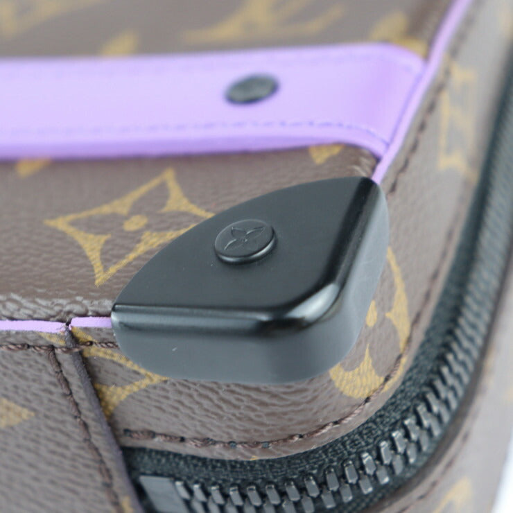 超美品 LOUIS VUITTON ルイ ヴィトン ハンドルソフトトランク モノグラムマカサー ハンドバッグ M46264 PVC レザー ブラウン パープル ブラック金具 2WAY ショルダーバッグ セカンドバッグ ビトン