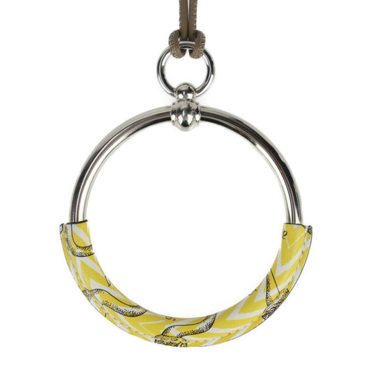 美品 HERMES エルメス ループネックレス DELLA CAVALLERIA デッラ カバッレリア ネックレス - ヴォースイフト メタル イエロー系 シルバー ペンダント