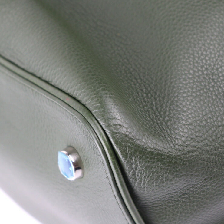 美品 LOUIS VUITTON ルイ ヴィトン ロックイットGM ハンドバッグ トリヨンレザー カーキ系 シルバー金具 トートバッグ