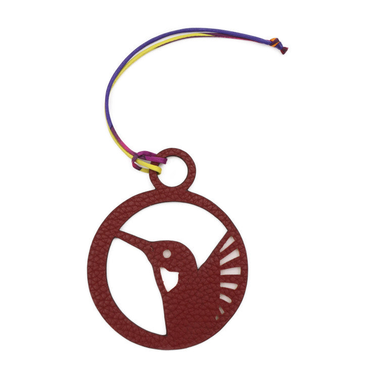 新品未使用展示品 HERMES エルメス チャーム ハチドリ プティアッシュ その他小物 - トゴ ヴォーエプソン シルク ブラウン系 イエロー系 バッグチャーム 鳥