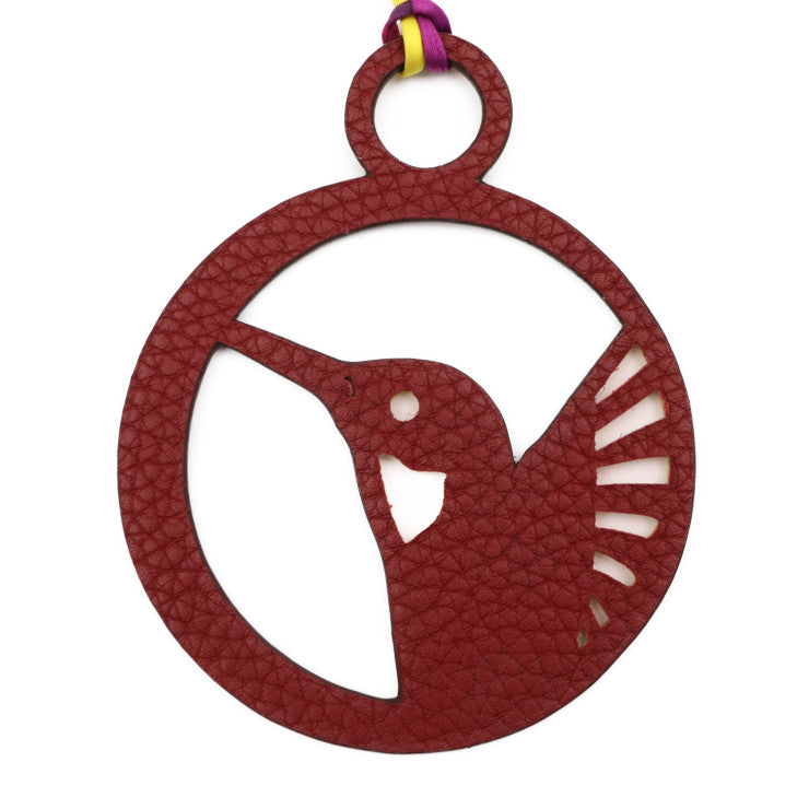 新品未使用展示品 HERMES エルメス チャーム ハチドリ プティアッシュ その他小物 - トゴ ヴォーエプソン シルク ブラウン系 イエロー系 バッグチャーム 鳥