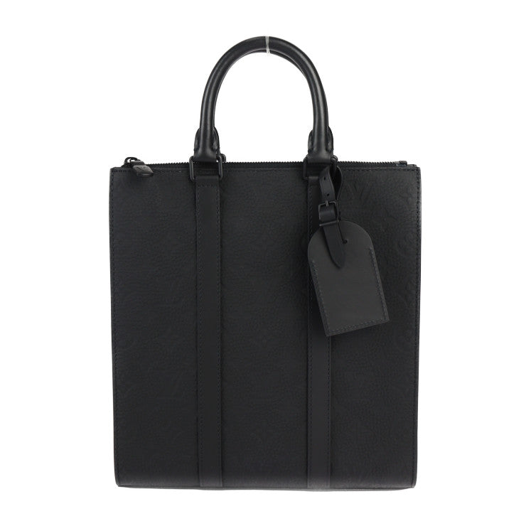 超美品 LOUIS VUITTON ルイ ヴィトン サックプラ・クロス モノグラム ハンドバッグ M59960 トリヨンレザー ブラック トートバッグ ビトン