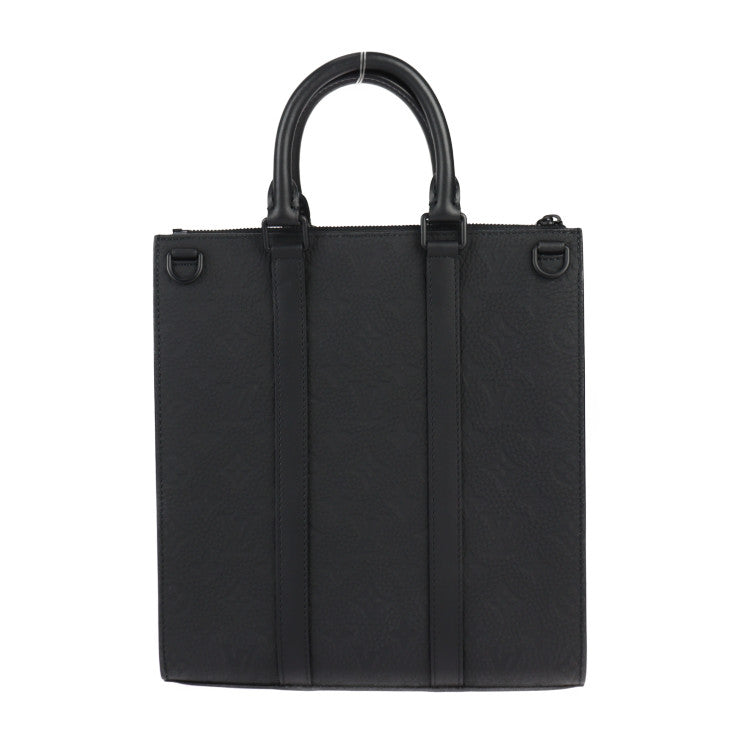 超美品 LOUIS VUITTON ルイ ヴィトン サックプラ・クロス モノグラム ハンドバッグ M59960 トリヨンレザー ブラック トートバッグ ビトン