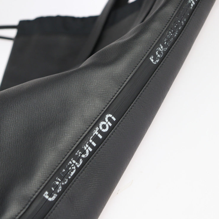 美品 LOUIS VUITTON ルイ ヴィトン カバ・ライト タイガ トートバッグ M31009 レザー ブラック シルバー金具 ショルダーバッグ ドローストリング