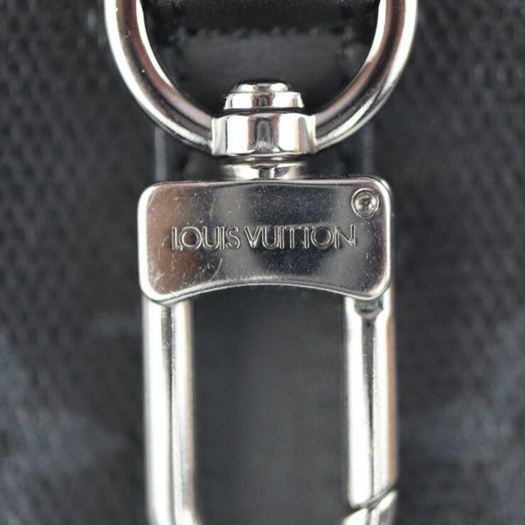 美品 LOUIS VUITTON ルイ ヴィトン ビジューサック スクエアーポーチ シャイニー モノグラム ポーチ MP2467 コーティングキャンバス レザー ブラック レインボーカラー バッグチャーム キーリング ビトン